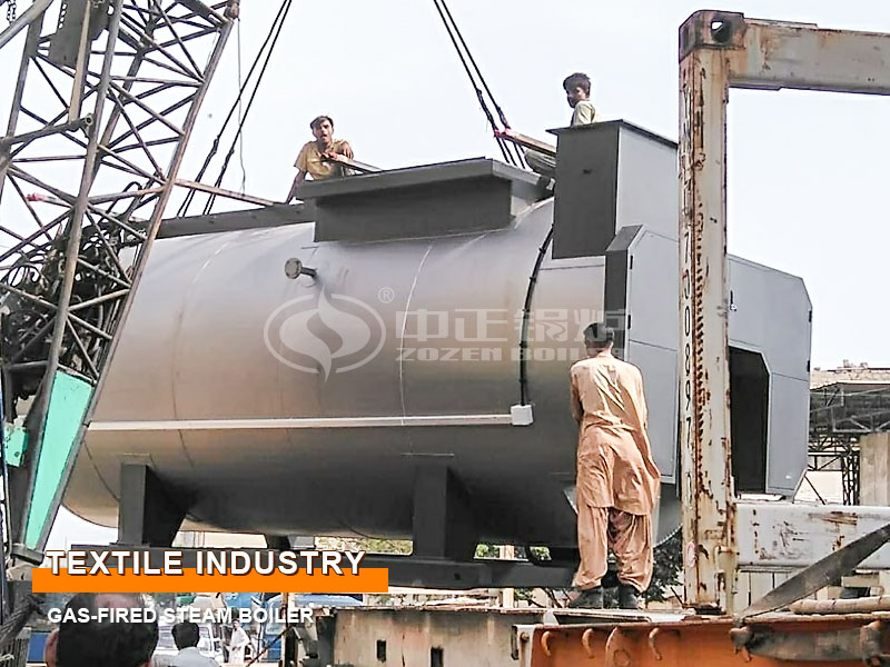 8-Ton Three-Pass Gas-Fired Steam Boiler in Pakistan Textile Mill